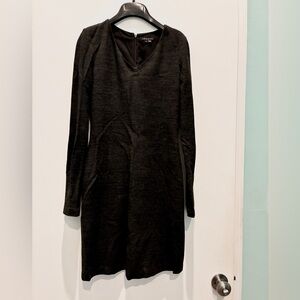 Theory Charcoal Long Sleeve Dress